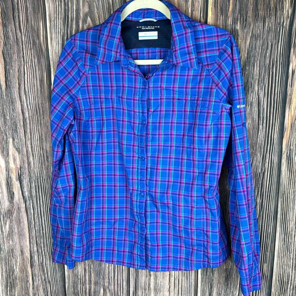 Women’s Columbia Omni- Shade Sun Protection Button Down- Size Large
